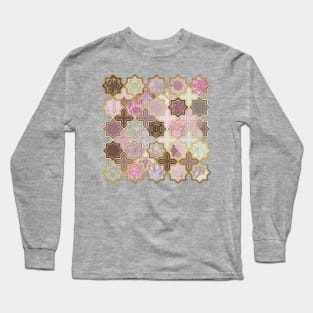 Neapolitan Geometric Tile Pattern Long Sleeve T-Shirt